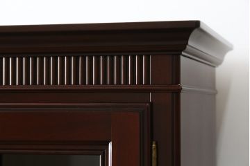 中古　美品!!　IDC大塚家具　「グレース」シリーズ　マホガニー材　シックな佇まいが魅力的なダイニングボード(キャビネット、食器棚、収納棚、戸棚)(定価約50万円)(R-072905)