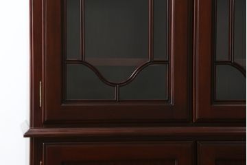 中古　美品!!　IDC大塚家具　「グレース」シリーズ　マホガニー材　シックな佇まいが魅力的なダイニングボード(キャビネット、食器棚、収納棚、戸棚)(定価約50万円)(R-072905)