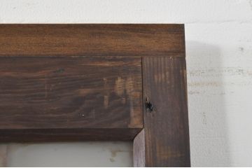 アンティーク建具　風情のある佇まいが魅力的な格子入りガラス戸4枚セット(引き戸、格子戸、ガラス帯戸)(R-072906)
