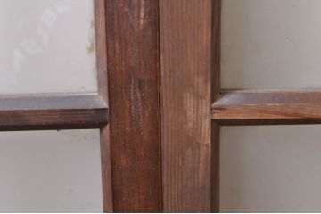 アンティーク建具　風情のある佇まいが魅力的な格子入りガラス戸4枚セット(引き戸、格子戸、ガラス帯戸)(R-072906)