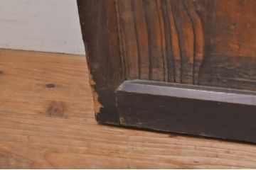 アンティーク建具　風情のある佇まいが魅力的な格子入りガラス戸4枚セット(引き戸、格子戸、ガラス帯戸)(R-072906)