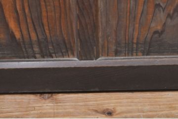 アンティーク建具　風情のある佇まいが魅力的な格子入りガラス戸4枚セット(引き戸、格子戸、ガラス帯戸)(R-072906)