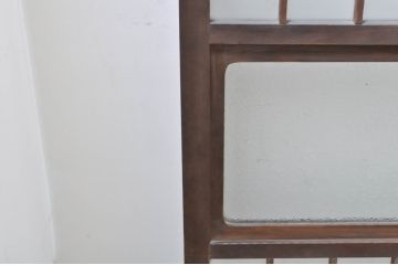 アンティーク建具　風情のある佇まいが魅力的な格子入りガラス戸4枚セット(引き戸、格子戸、ガラス帯戸)(R-072906)