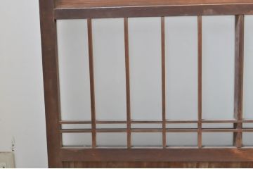 アンティーク建具　風情のある佇まいが魅力的な格子入りガラス戸4枚セット(引き戸、格子戸、ガラス帯戸)(R-072906)