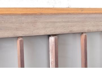 ビンテージ建具　風情のある佇まいが魅力的な格子入りガラス戸2枚セット(引き戸、格子戸、ガラス帯戸、ヴィンテージ)(R-072908)