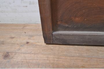 ビンテージ建具　風情のある佇まいが魅力的な格子入りガラス戸2枚セット(引き戸、格子戸、ガラス帯戸、ヴィンテージ)(R-072908)