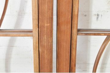 アンティーク建具　希少デザイン　組子入り　波打つようなウェーブデザインが目を惹く書院戸4枚セット(窓、障子戸、引き戸)(R-072910)