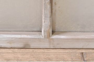 アンティーク建具　ペイント仕上げ限定　大正ロマン　シャビーなペイントが印象的なガラス窓1枚(ガラス戸、ガラス扉)(R-072911)