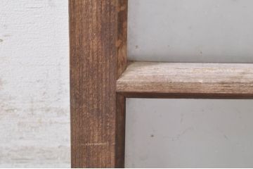 アンティーク建具　大正ロマン　どこか懐かしい雰囲気漂うガラス窓2枚セット(引き戸、ガラス戸)(R-072914)