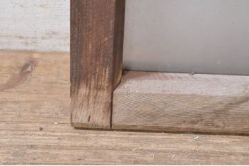アンティーク建具　大正ロマン　どこか懐かしい雰囲気漂うガラス窓2枚セット(引き戸、ガラス戸)(R-072914)