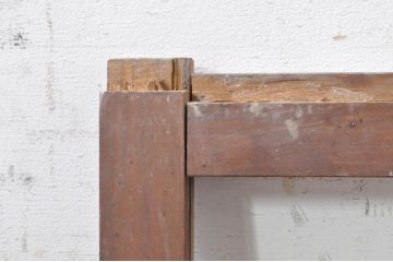 アンティーク建具　大正ロマン　どこか懐かしい雰囲気漂うガラス窓2枚セット(引き戸、ガラス戸)(R-072914)