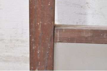 アンティーク建具　大正ロマン　どこか懐かしい雰囲気漂うガラス窓2枚セット(引き戸、ガラス戸)(R-072914)