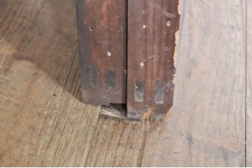 アンティーク建具　大正ロマン　どこか懐かしい雰囲気漂うガラス窓2枚セット(引き戸、ガラス戸)(R-072914)