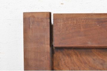 アンティーク建具　総欅(ケヤキ)材　落ち着いた和の空間を演出する板戸窓2枚セット(引き戸)(R-072915)