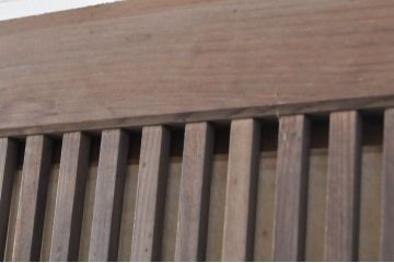 アンティーク建具　風情のある佇まいが魅力的な裏障子付き格子戸4枚セット(引き戸、障子戸、ガラス帯戸)(R-072916)