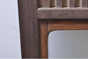 アンティーク建具　2Wayで楽しめる!懐かしい雰囲気の格子戸・ふすま戸の4枚セット(引き戸、ガラス帯戸)(R-072917)