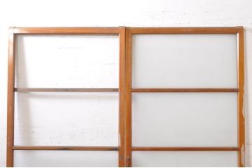 アンティーク建具　レトロ　ノスタルジックな雰囲気漂うガラス戸2枚セット(引き戸)(R-072920)
