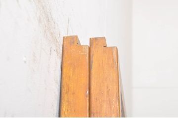 アンティーク建具　レトロ　ノスタルジックな雰囲気漂うガラス戸2枚セット(引き戸)(R-072920)