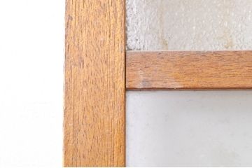 ビンテージ建具　大正ロマン　レトロな空間づくりにオススメのガラス戸2枚セット(引き戸、ヴィンテージ)(R-072921)