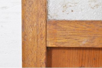 ビンテージ建具　大正ロマン　レトロな空間づくりにオススメのガラス戸2枚セット(引き戸、ヴィンテージ)(R-072921)