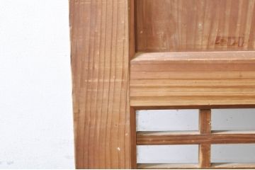 アンティーク建具　落ち着いた和の空間を演出するガラス帯戸2枚セット(引き戸、板戸)(R-072922)