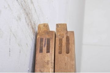 アンティーク建具　落ち着いた和の空間を演出するガラス帯戸2枚セット(引き戸、板戸)(R-072922)