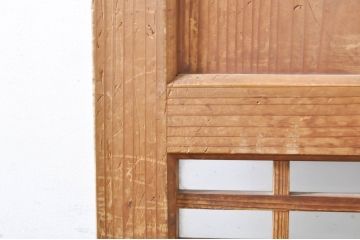 アンティーク建具　落ち着いた和の空間を演出するガラス帯戸2枚セット(引き戸、板戸)(R-072923)