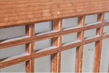 アンティーク建具　落ち着いた和の空間を演出するガラス帯戸2枚セット(引き戸、板戸)(R-072923)