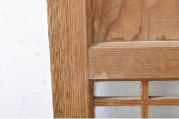 アンティーク建具　落ち着いた和の空間を演出するガラス帯戸1枚(引き戸、板戸)(R-072924)