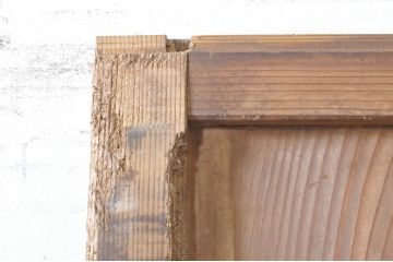 アンティーク建具　落ち着いた和の空間を演出するガラス帯戸1枚(引き戸、板戸)(R-072924)