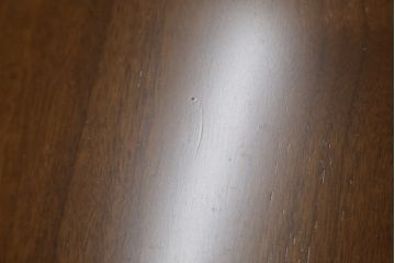 中古　カリモク家具(karimoku)　domani(ドマーニ)　Excel-Life(エクセルライフ)　ウォールナット材　直線のシルエットが印象的なダイニングテーブル(食卓、作業台、机、4人掛け、6人掛け)(定価約56万円)(R-072925)