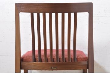 中古　カリモク家具(karimoku)　domani(ドマーニ)　Excel-Life(エクセルライフ)　ウォールナット材　シンプルなデザインが美しいダイニングチェア2脚セット(椅子、イス、いす、バラ売り可能)(定価2脚で約26万円)(R-072926)