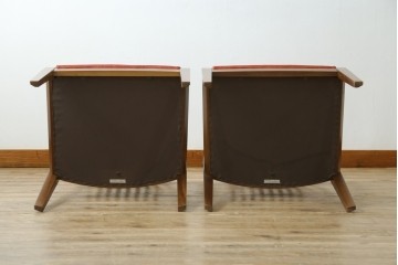 中古　カリモク家具(karimoku)　domani(ドマーニ)　Excel-Life(エクセルライフ)　ウォールナット材　シンプルなデザインが美しいダイニングチェア2脚セット　定価(2脚合計)約26万円　(R-072926)