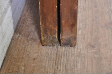 アンティーク建具　腰板欅(ケヤキ)材　風情のある佇まいが魅力的な裏障子付き格子戸2枚セット(引き戸、障子戸、ガラス帯戸)(R-072929)