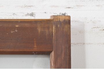 アンティーク建具　古い木味が魅力的なマス目(升目)のガラス戸3枚セット(格子戸、引き戸)(R-072930)