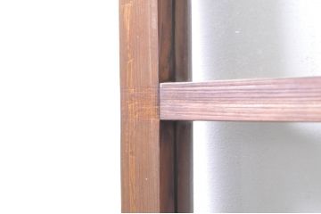 アンティーク建具　古い木味が魅力的なマス目(升目)のガラス戸3枚セット(格子戸、引き戸)(R-072931)