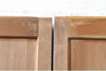 アンティーク建具　美しい木味が魅力的な無双戸4枚セット(引き戸、板戸、格子戸)(R-072935)