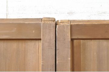 アンティーク建具　美しい木味が魅力的な無双戸4枚セット(引き戸、板戸、格子戸)(R-072935)