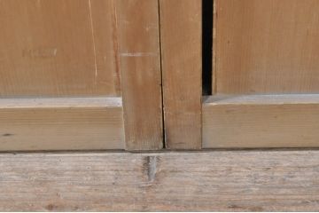 アンティーク建具　美しい木味が魅力的な無双戸4枚セット(引き戸、板戸、格子戸)(R-072935)