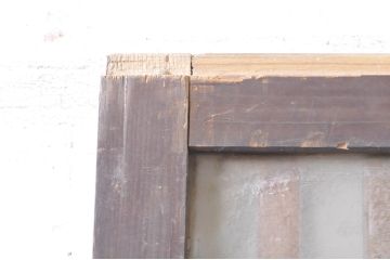アンティーク建具　和の雰囲気が魅力的な格子入り玄関戸2枚セット(引き戸、ガラス戸、格子戸)(R-072936)