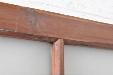 アンティーク建具　大正ロマン　ノスタルジックな雰囲気漂うガラス戸2枚セット(引き戸)(R-072938)