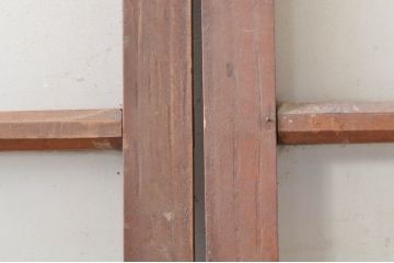 アンティーク建具　大正ロマン　ノスタルジックな雰囲気漂うガラス戸2枚セット(引き戸)(R-072938)