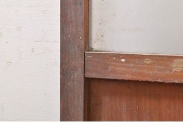アンティーク建具　大正ロマン　ノスタルジックな雰囲気漂うガラス戸2枚セット(引き戸)(R-072938)