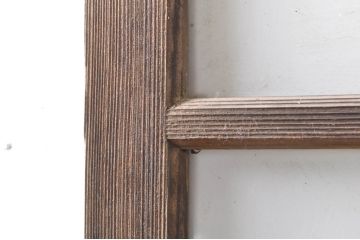 アンティーク建具　大正ロマン　古い木味がどこか懐かしさを感じるガラス戸2枚セット(引き戸)(R-072939)