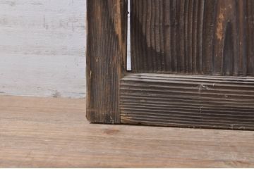 アンティーク建具　大正ロマン　古い木味がどこか懐かしさを感じるガラス戸2枚セット(引き戸)(R-072939)