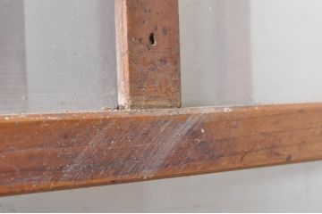 アンティーク建具　大正ロマン　古い木味がどこか懐かしさを感じるガラス戸2枚セット(引き戸)(R-072939)