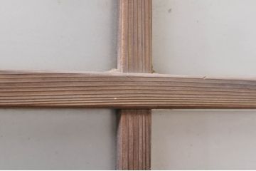 アンティーク建具　どこか懐かしい雰囲気漂うガラス窓2枚セット(引き戸、ガラス戸)(R-072941)