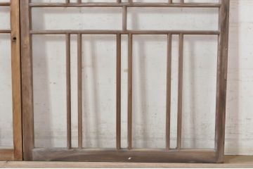 アンティーク建具　大正ロマン　どこか懐かしい雰囲気漂うガラス窓2枚セット(引き戸、ガラス戸)(R-072942)