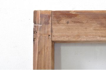 アンティーク建具　大正ロマン　どこか懐かしい雰囲気漂うガラス窓2枚セット(引き戸、ガラス戸)(R-072942)