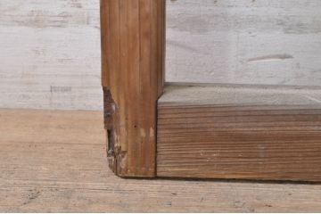 アンティーク建具　大正ロマン　どこか懐かしい雰囲気漂うガラス窓2枚セット(引き戸、ガラス戸)(R-072942)